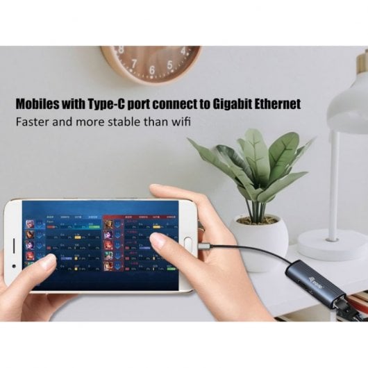 Equip Adaptador USB-C a RJ45 Gigabit Wake on LAN 100W Negro