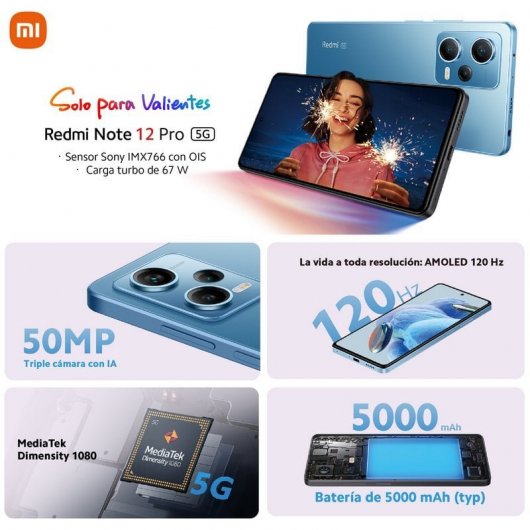Xiaomi Redmi Note 12 Pro 5G 6/128GB Blanco Libre