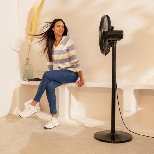 Ventoinha Cecotec EnergySilence 555 2 in 1 Smart XL 55W 16" 5 pás Oscilação Remoto Preto