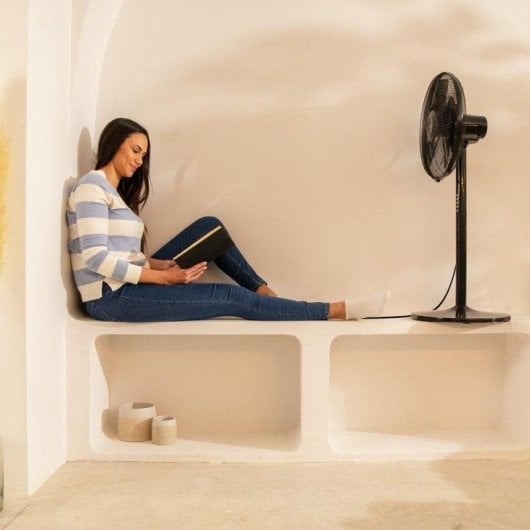 Ventoinha Cecotec EnergySilence 555 2 in 1 Smart XL 55W 16" 5 pás Oscilação Remoto Preto