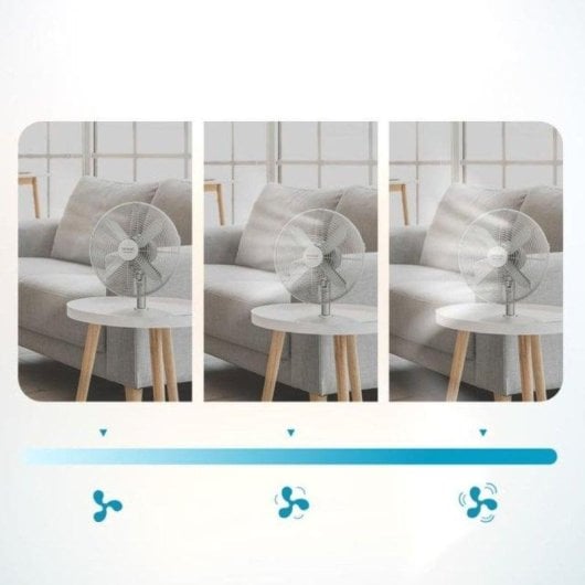 Ventilatore Cecotec EnergySilence 610 SteelDesk 40W acciaio 3 velocità 30cm oscillante