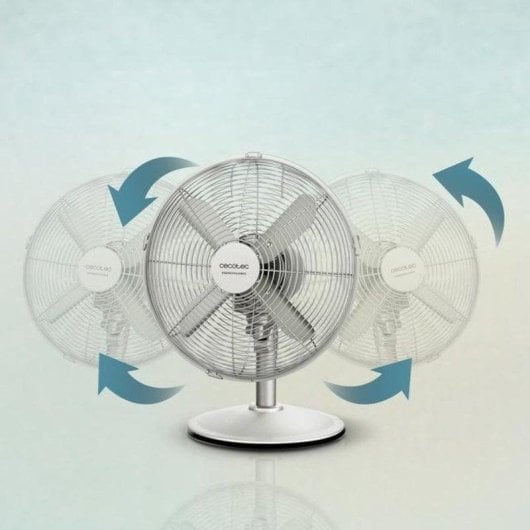 Ventilatore Cecotec EnergySilence 610 SteelDesk 40W acciaio 3 velocità 30cm oscillante