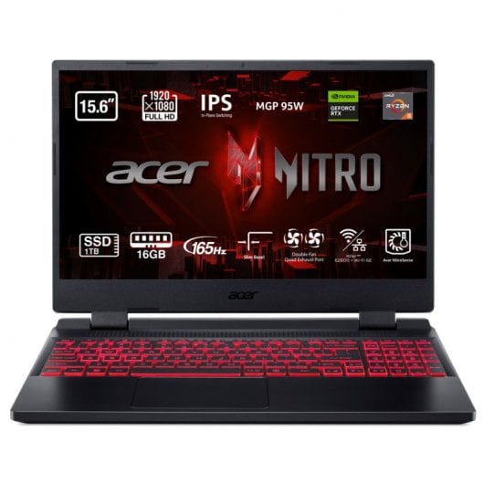 Acer Nitro 5 AN515-47-R5K6 AMD Ryzen 5 7535HS/16GB/1TB SSD/RTX 3050Ti/15.6"