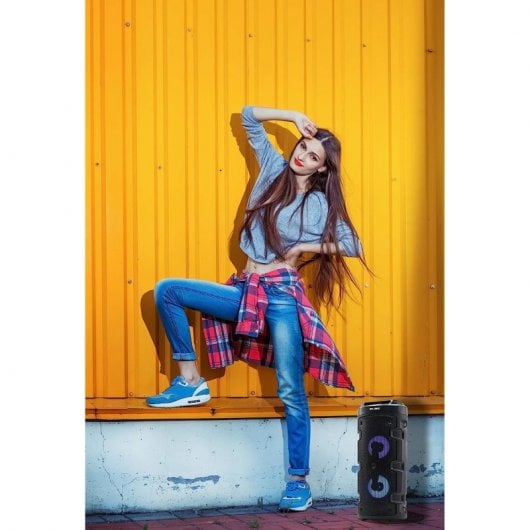 Elbe ALT-88-TWS Enceinte Karaoké Portable LED 10W SD/USB/FM + Microphone Noir