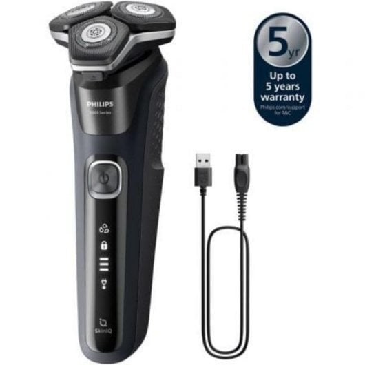 Afeitadora Philips Shaver Series 5000 S5898/25 SkinIQ Preto Wet & Dry 60min