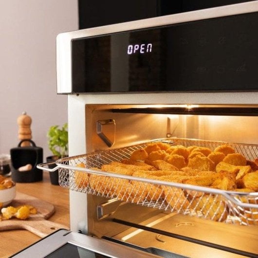 Horno elétrico Cecotec Bake&Fry 3000 Touch Steel 30L Inox com Air Fryer e ecrã tátil
