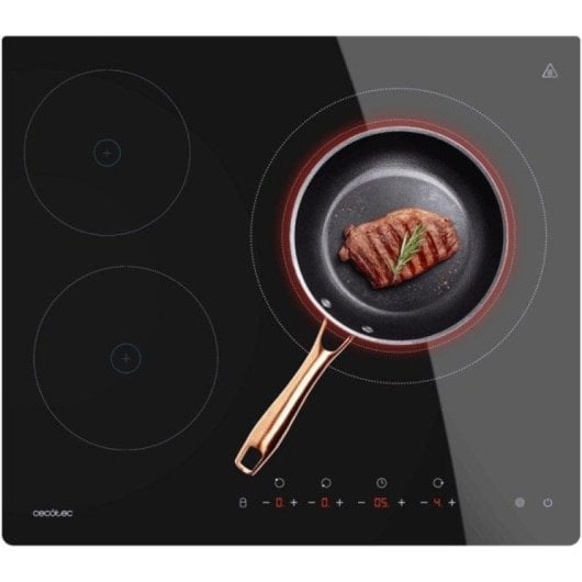 Placa Cecotec Bolero Squad V 3000 Vitroceramica 3 Zone Touch 59cm Nera