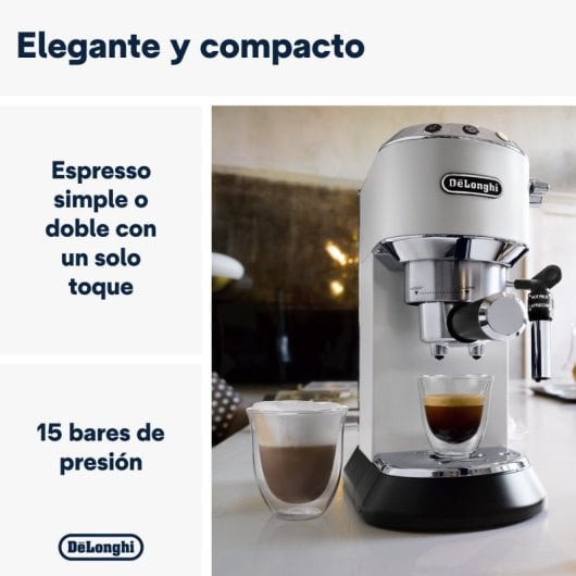 DeLonghi Magnifica Evo Cafetera Superautomática con Depósito de Leche 15 Bares Molinillo Integrado Titanio/Negra