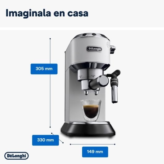 DeLonghi Magnifica Evo Cafetera Superautomática con Depósito de Leche 15 Bares Molinillo Integrado Titanio/Negra