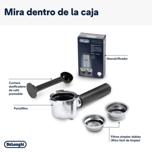 DeLonghi Magnifica Evo Cafetera Superautomática con Depósito de Leche 15 Bares Molinillo Integrado Titanio/Negra