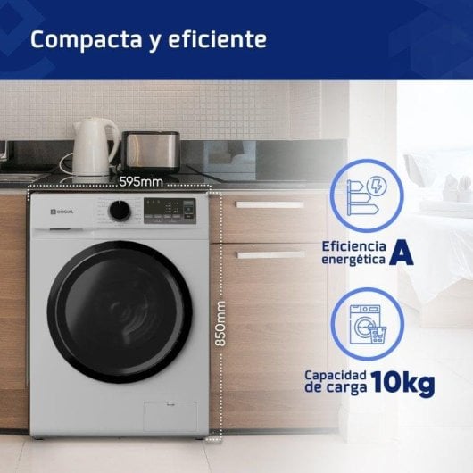 Origial Prowash 10 Kg Inverter Slim Lavadora Carga Frontal A Blanca