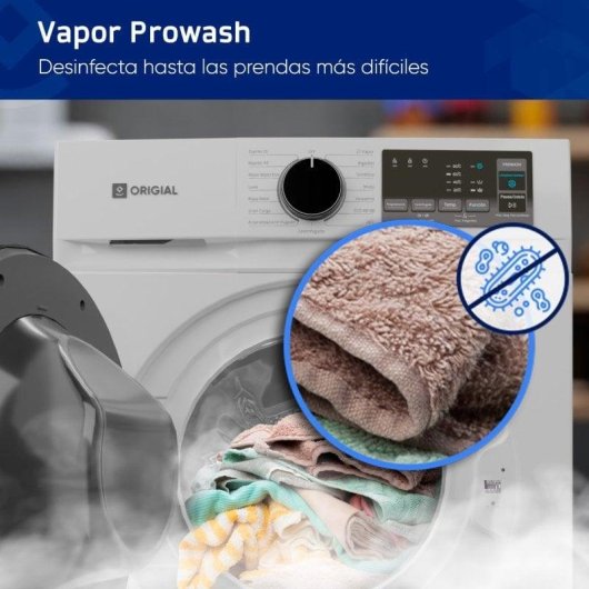 Origial Prowash 10 Kg Inverter Slim Lavadora Carga Frontal A Blanca