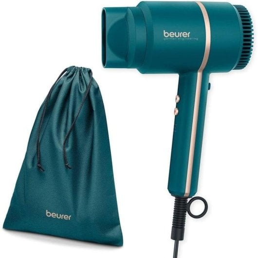 Sèche-cheveux Ionique Beurer HC 35 Ocean 2000W 3 Températures 3 Vitesses Compact Bleu