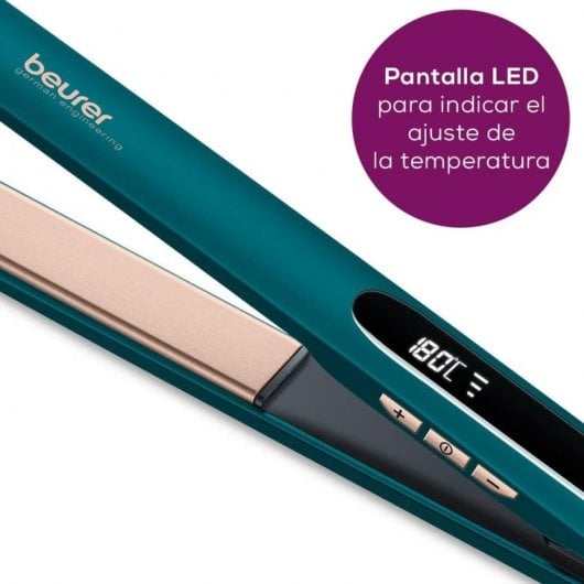 Beurer HS 50 Ocean Plancha de pelo con Revestimiento Cerámico de Queratina Azul