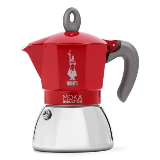 Caffettiera Moka Bialetti Moka Induktion 0,28L 6 Tazze Alluminio Acciaio Rossa