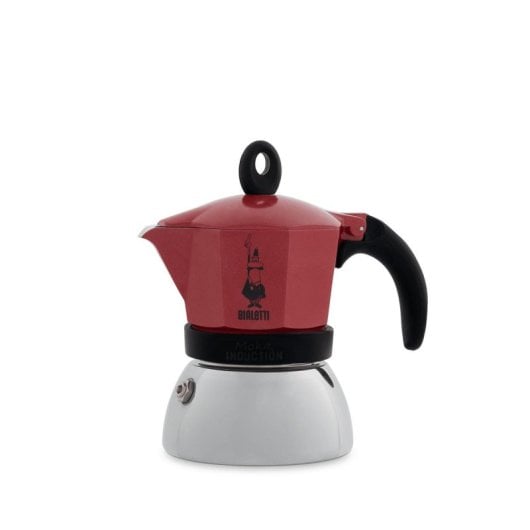 Cafetera Moka Induction Bialetti 0,16 L Aluminum Rouge Noir
