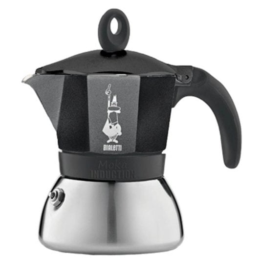 Cafetera Italiana Bialetti Moka Induction 0,28L 6 Tassen Aluminium Edelstahl Induktion