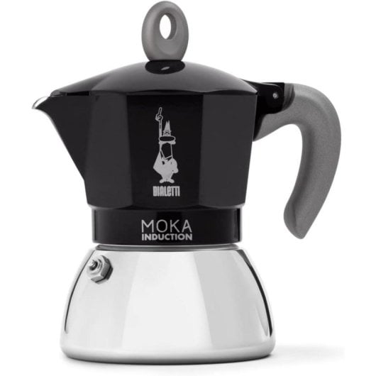 Cafetera Italiana Bialetti Moka Induction 0,28L 6 Tassen Aluminium Edelstahl Induktion