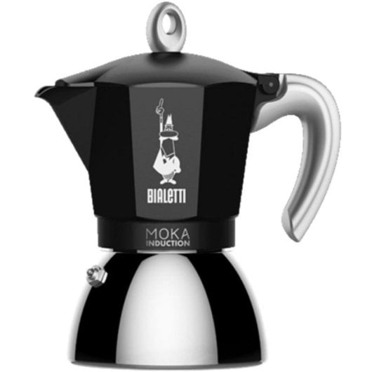Cafetera Moka Bialetti Induction 0,9 L Aluminio 4 tazas Negro