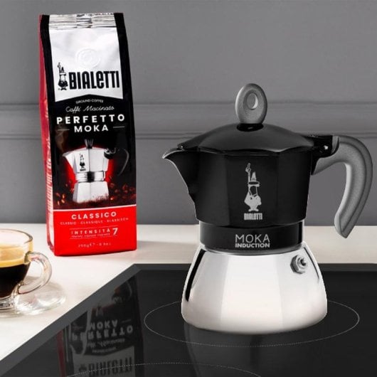 Caffettiera Moka Bialetti Moka Induction 0,9 L 4 Tazze nera per induzione