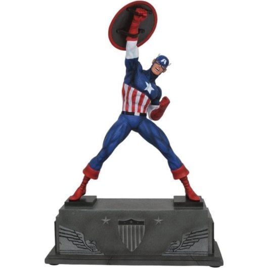 Estatua Diamond Select Capitán América Marvel Premier Collection Resina 30cm Edición Limitada