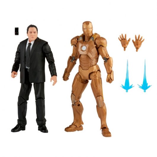 Hasbro Originale Marvel Legends The Infinity Saga Happy Hogan + Iron Man Mark XXI