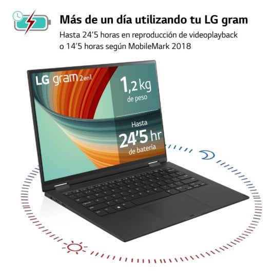 LG Gram 14T90R-G.AA75B Intel Evo Core i7-1360P/16GB/512GB SSD/14" Táctil
