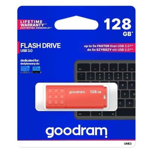 Clé USB Goodram UME3 128GB USB 3.2 Gen1 Orange Performance