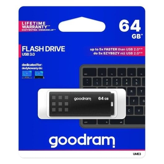 USB-Stick Goodram UME3 64GB USB Typ-A 3.2 Gen1 Schwarz