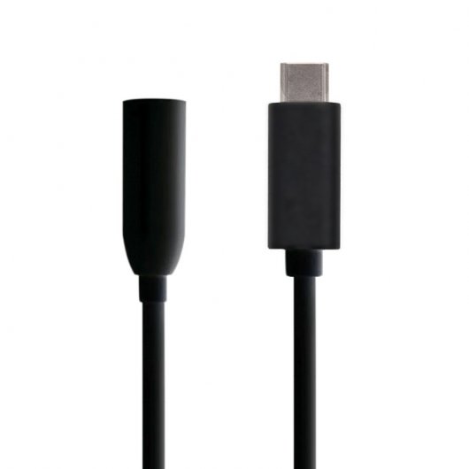 Cabo Conversor Aisens USB-C para Jack 3,5mm Macho/Fêmea 15cm Preto