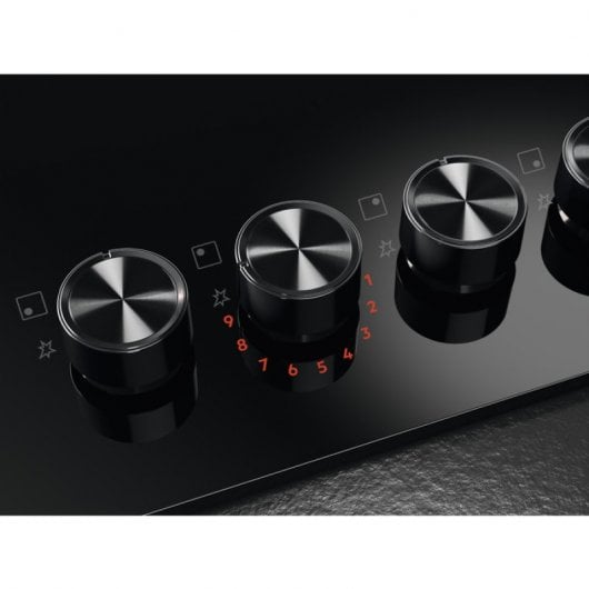 AEG HKB95453NB Serie 8000 Flamelight Placa a Gás 5 Zonas 90cm Preta