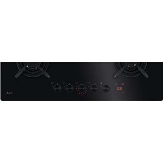 AEG HKB75453NB Série 8000 Flamelight Placa a Gás 5 Zonas 75cm Preta
