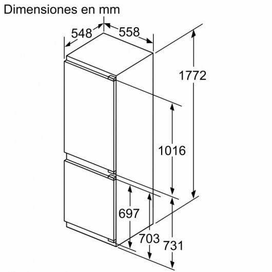 Balay 3KID767F Frigorífico Combi Integrable D