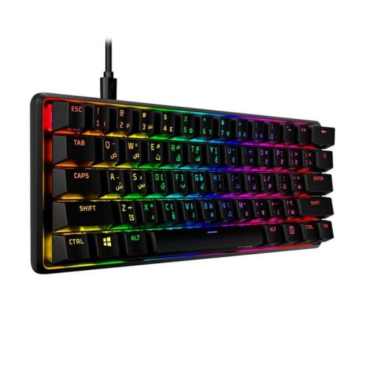 HyperX Alloy Origins 60 Teclado Mecánico Gaming RGB Switch Táctil HyperX Aqua Layout USA