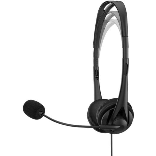 HP G2 Auriculares Estéreo USB con micrófono, cancelación de ruido, cómodos para llamadas, Negro