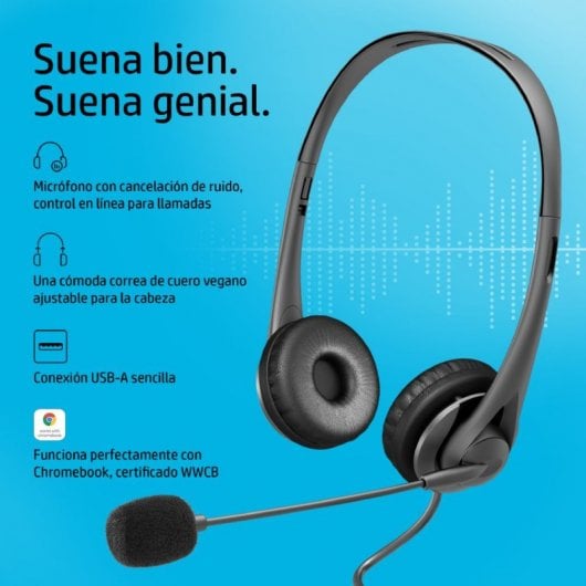 HP G2 Auriculares Estéreo USB Negros