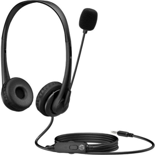 Auriculares HP G2 mit Kabel USB-A für Büro mit Geräuschunterdrückung und Mikrofon Schwarz