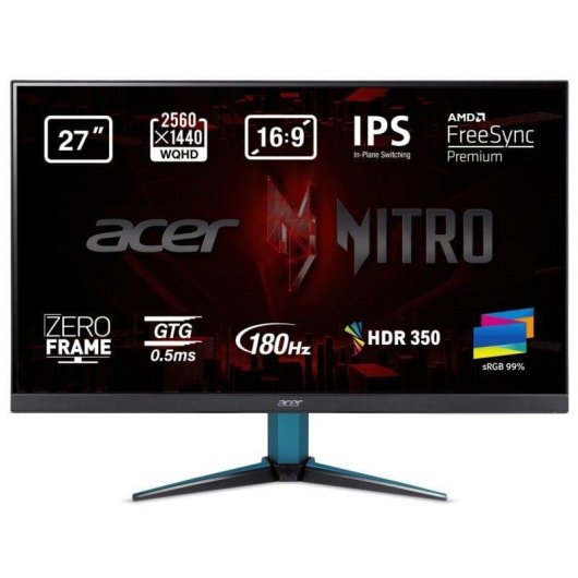 Monitor PC Acer Nitro VG271UM3 27" QHD 180Hz IPS FreeSync Premium 1ms