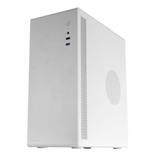 Tacens ORUMX Ultrakompaktes, schlankes MicroATX-Minitower-Gehäuse mit hinterem Lüfter, 80 mm, Weiß