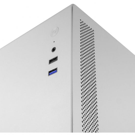 Tacens ORUMX Ultrakompaktes, schlankes MicroATX-Minitower-Gehäuse mit hinterem Lüfter, 80 mm, Weiß