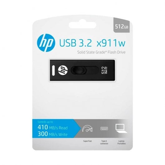 HP X911W USB 3.2 Gen 1 512 GB Nero