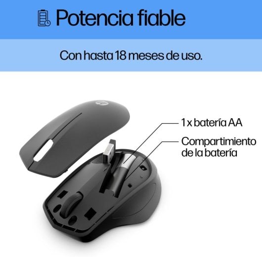 HP 280 Ratón Óptico Inalámbrico Negro