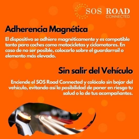 Baliza Nk SOS ROAD Connected Homologada DGT Geolocalizada Base Magnética Âmbar