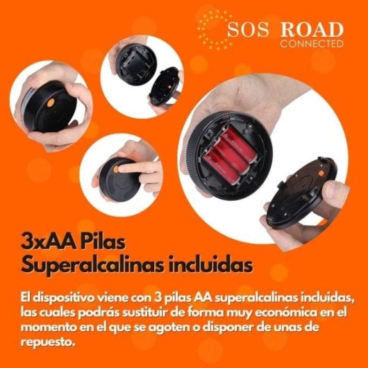 Baliza Nk SOS ROAD Connected Homologada DGT Geolocalizada Base Magnética Âmbar