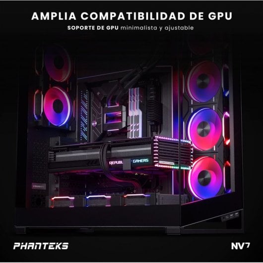 Phanteks NV serie NV7 D-RGB Full Tower in vetro temperato USB-C nero