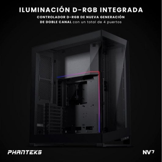 Phanteks NV Series NV7 D-RGB Full Tower gehärtetes Glas USB-C schwarz