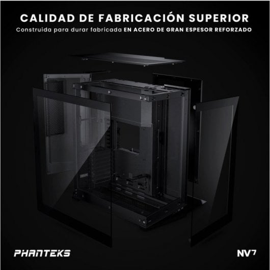Phanteks NV Series NV7 D-RGB Full Tower gehärtetes Glas USB-C schwarz