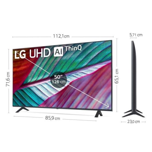 TV LG LED 50UR78006LK 50" 4K UltraHD 50Hz Smart TV WebOS HDR10 Pro Dolby Audio