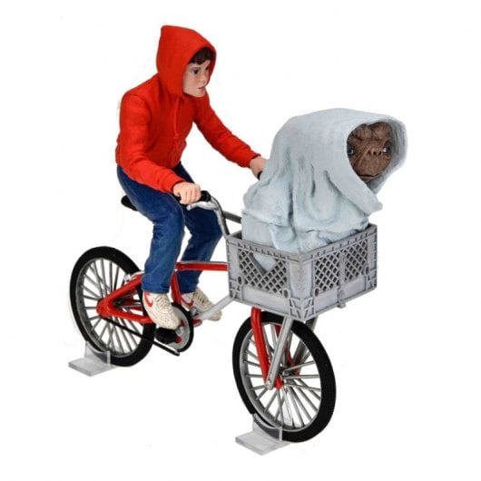 Neca E.T. 40° anniversario Elliott ed E.T. sulla Bicicletta Figura 12 cm