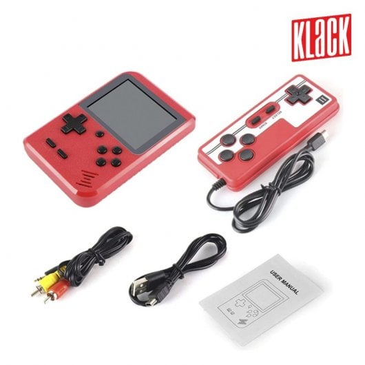 Klack GS400 Mini Consola Arcade con 400 Juegos Clásicos + Mando
